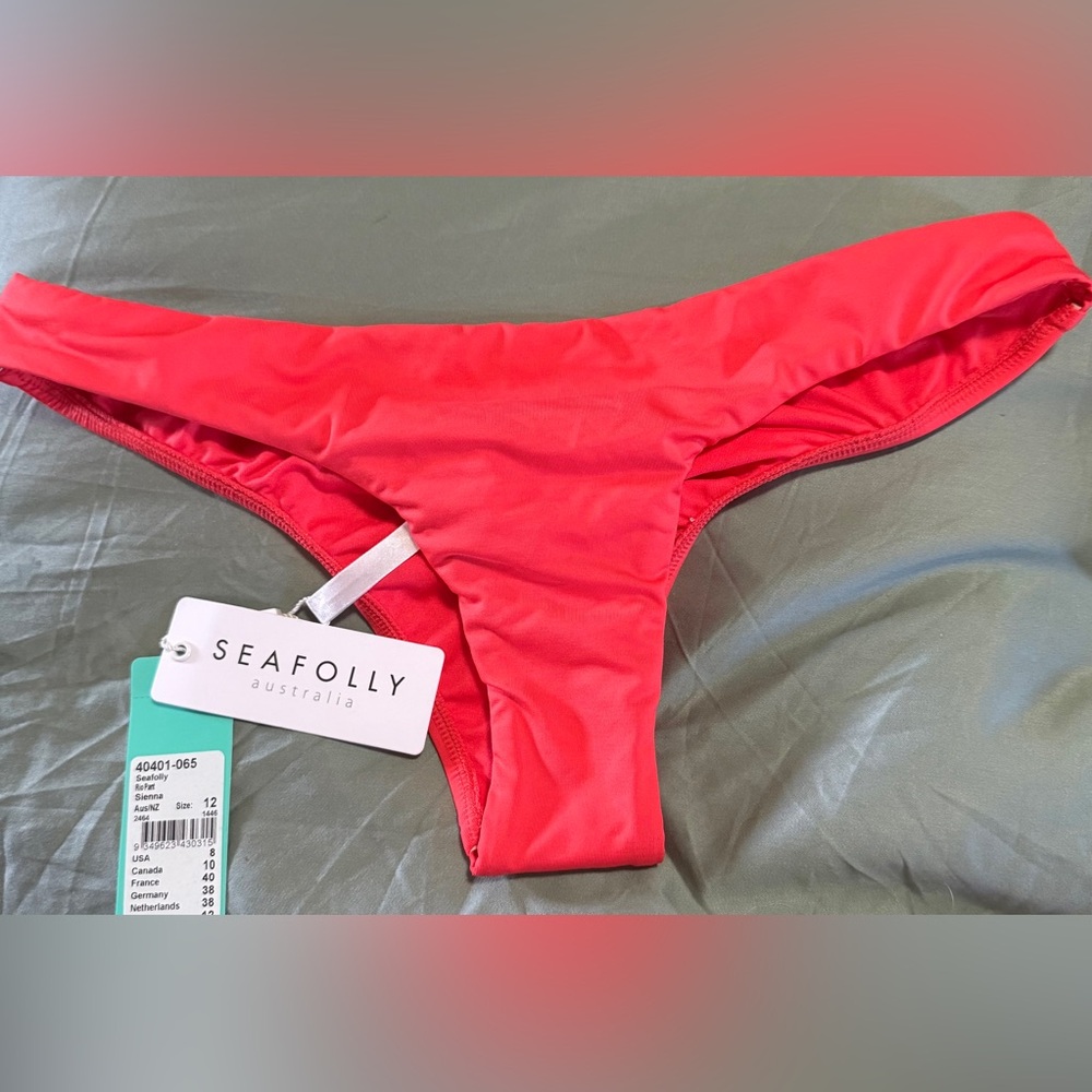 Seafolly Vibrant Coral Bikini Bottom